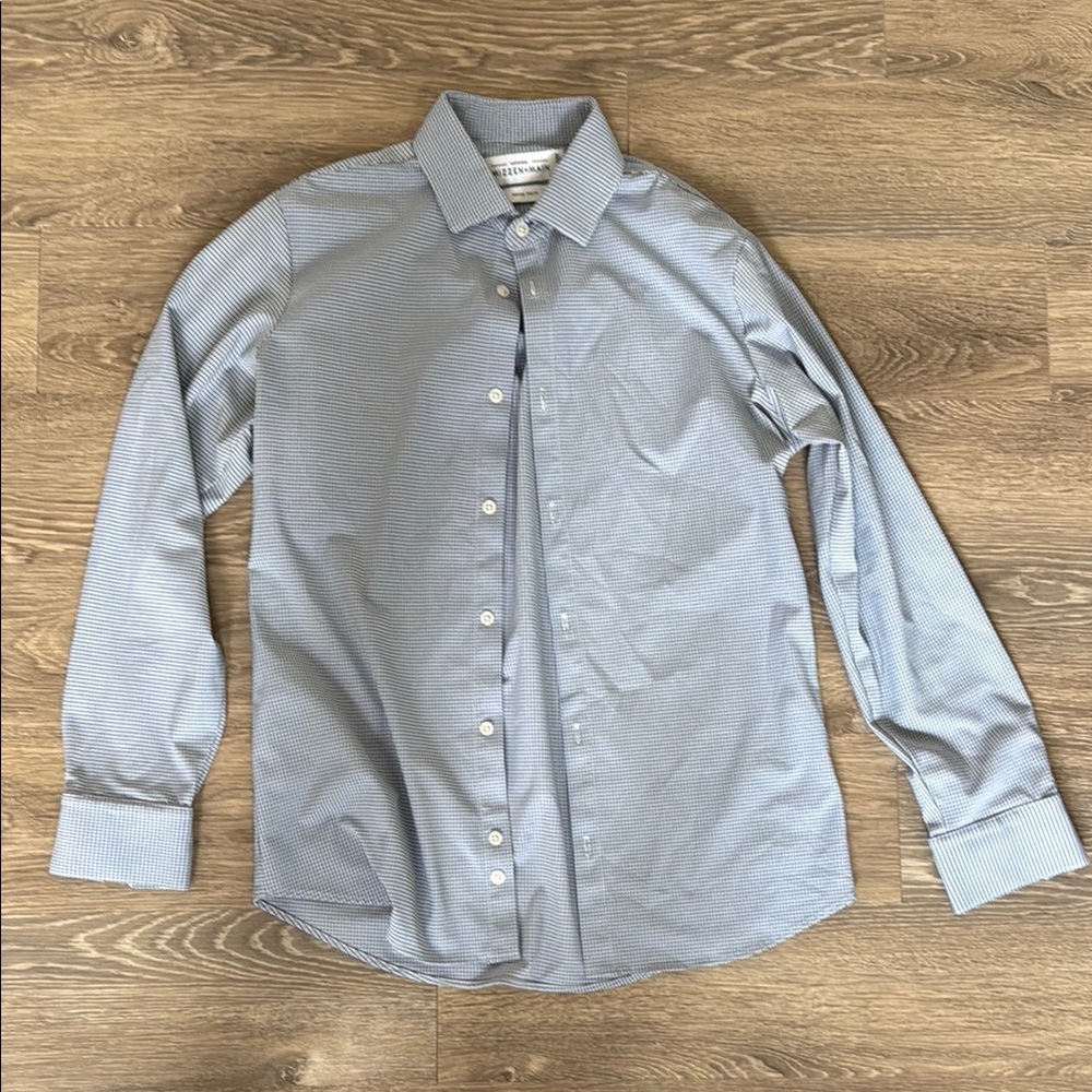 Mizzen+Main Blue Classic Casual Button Down
